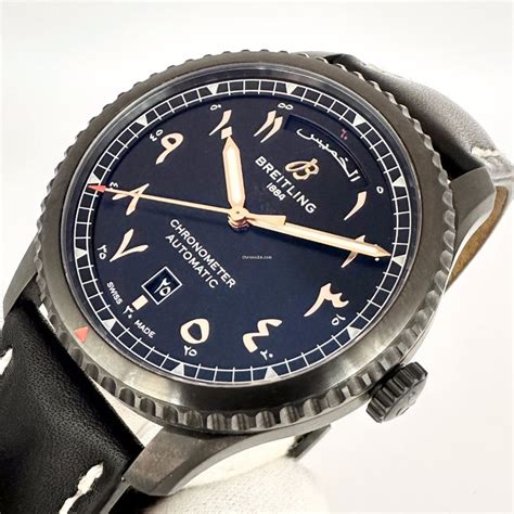 breitling aviator 8 blue|Breitling aviator 8 arabic.